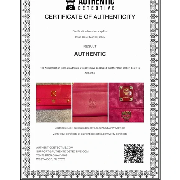 Authentic Vintage MCM Fuchsia Continental Wallet with Gold Accents and COA - Picture 3 of 16